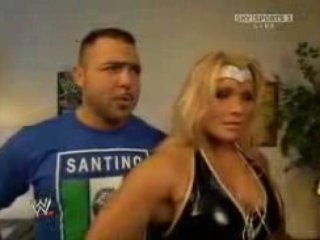 Raw 8.4.08 Beth Phoenix Santino Backstage
