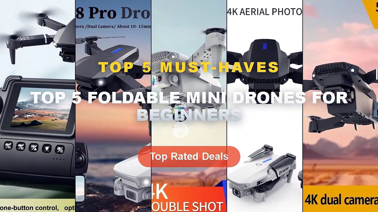 Ultimate Guide to the Best Top 5 Foldable Mini Drones For Beginners - E88 Mini RC Drone Foldable Camera WiFi FPV Quadcop...
