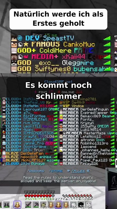 Natürlich werde ich als Erstes geholt