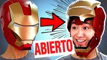 ¡Haz tu propio casco de Iron Man de cartón que SE ABRE sin electrónica!