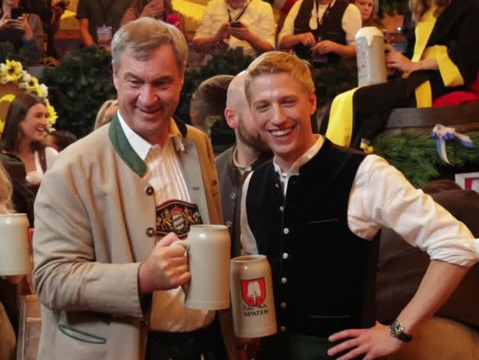 Markus Söder lobt OB nach Wiesn-Anstich: "Hat er gut gemacht"