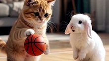 CAT and RABBIT Play Basketball