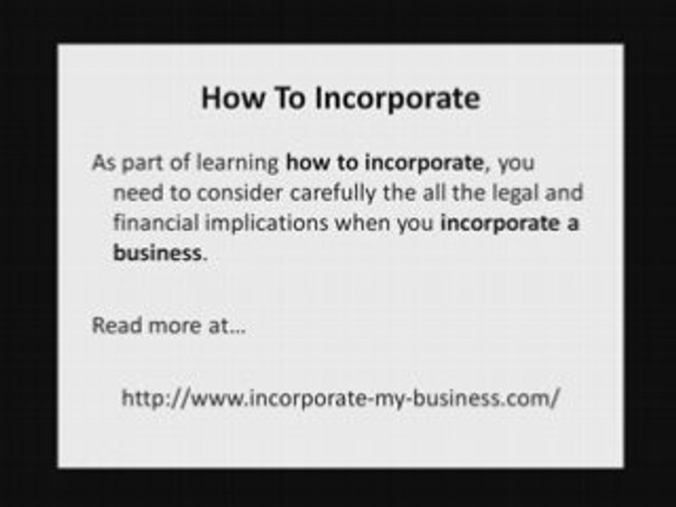 Business Incorporation Service
