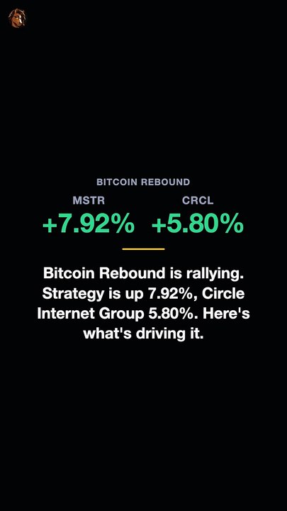 Bitcoin Rebound: Strategy Gains 7.92% and Circle Rises 5.80%