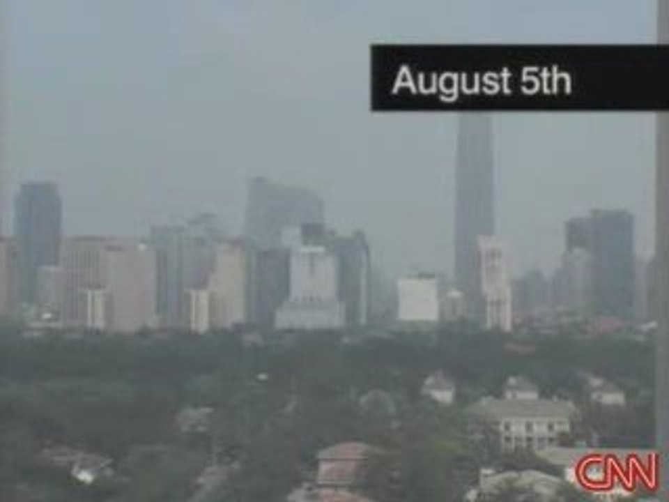 Pollution aux dessus de JO Pékin 2008