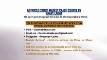Courses4sale.com — ADVANCED STOCK MARKET CRASH COURSE BY ANANT LADHA
