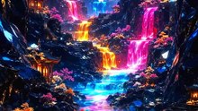 The Enchanted Waterfall Gorge Where Rivers Glow  | Cinematic Fantasy