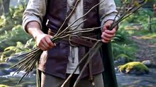 “He built a fish trap from nothing but branches!”