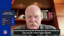 Reid jokes that Taylor Swift 'kicks Travis Kelce's butt'!
