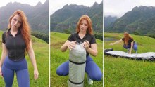 Isabel R. Nunes kampeert alleen in de Serra Catarinense op een regenachtige dag en laat het landschap zien