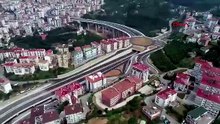 Karadeniz'in 54 kilometrelik Güney Çevre Yolu inşaatının son hali görüntülendi