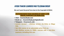 Courses4sale.com — Ayush Thakur Learners Paid Telegram Group