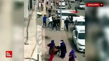 Şanlıurfa'da iki grubun taşlı, sopalı kavgası kamerada