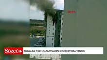 Adana’da 7 katlı apartmanın 5’inci katında yangın