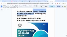 430 Online Platforms To Buy! Onlyfans Account With Balance A Step-by-Step Safety Guide