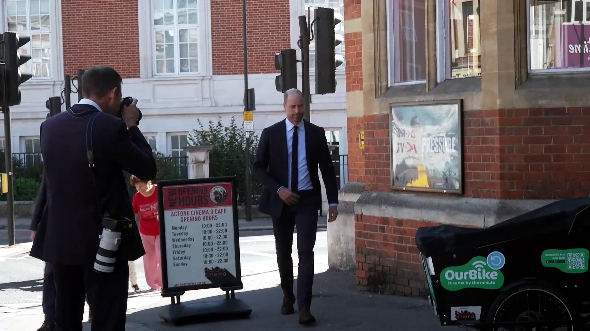 Prince William questioned about Charles Spencer's book on cinema visit