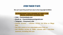 Courses4sale.com — Ayush Thakur 17 Days