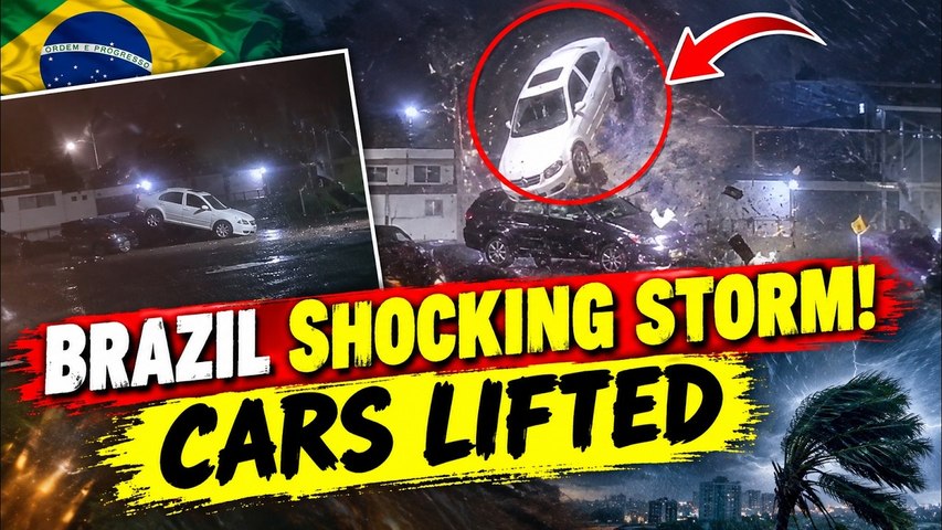 Brazil Storm ALERT! Paraná: Car Lifted by Powerful Winds | Shocking Footages| World News