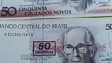 ¡9,000 reales en la mano con este raro billete de 50 Cruzados Novos!