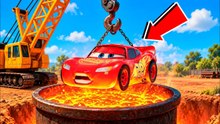 ¡McQueen está a punto de caer en la lava!