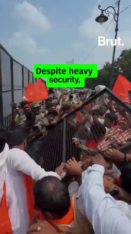 Devotees pushed aside barricades to immerse Ganesha idol in Hyderabad