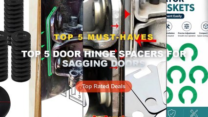 Cheap & Best Top 5 Door Hinge Spacers For Sagging Doors Unboxing & Review - 10PCS 9mm Plastic Hinge Gaskets White Green ...
