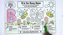 Color With Me 🎨 | B Is for Bee & Butterfly Coloring