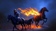 Compadre s Flame Eyes Across the River