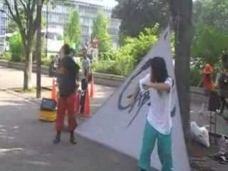 Yoyogi park Tokyo Japan Acrobates