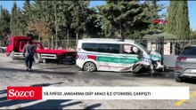 Silivri'de jandarma ekip aracı ile otomobil çarpıştı; 4 kişi yaralandı