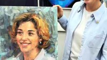 Retrato del natural de la bella Marina, ¡pintura al óleo impresionante!
