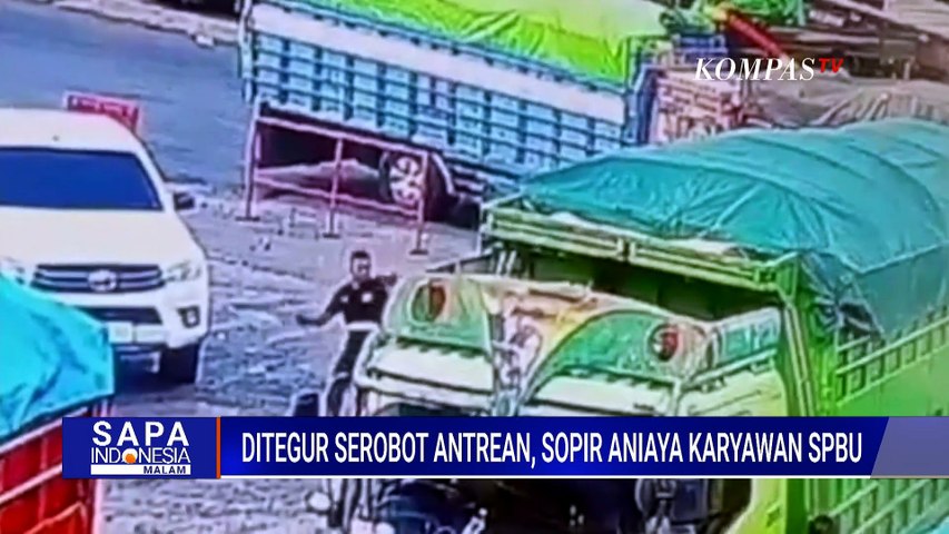 Karyawan SPBU di Mamuju Dianiaya Sopir Truk yang Antri BBM | SAPA MALAM