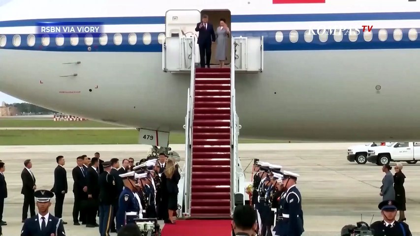 Saat Militer AS Sampai Berjongkok Siapkan Karpet Merah Sambut Xi Jinping