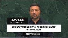 Zelensky warns Russia of painful winter without truce