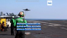 EUA admitem oito tentativas de suicídio em porta-aviões em missão sem precedentes no Médio Oriente