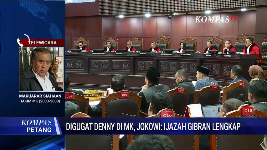 Gugatan Denny Cs ke MK Terkait Pencalonan Wapres Gibran, Ini Kata Eks Hakim MK Maruarar Siahaan