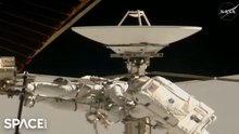 Spacewalkers ran out of time to complete install of new ISS antenna – NASA explains