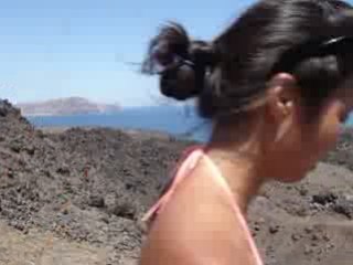 Escalade du volcan de Santorin