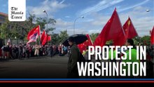 Supporters and protesters gather in Washington ahead of Xi-Trump meeting