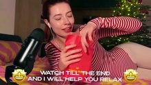 Asmr Christmas candy licking