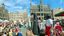 BRUSSELS FOLKLORISSIMO 4K - Grand Place Parade, Traditional Costumes & Folk Music