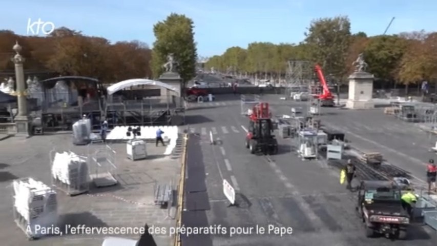 A Paris, l'effervescence des préparatifs pour le Pape