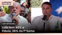 Datafolha: Lula tem 40% e Flávio Bolsonaro, 36% no 1º turno