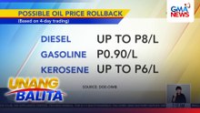 DOE-OIMB - Oil price rollback, inaasahan sa susunod na linggo | Unang Balita
