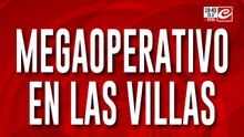 Megaoperativo en las villas: buscan armas drogas y prófugos