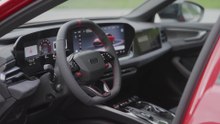 The new Audi RS 5 Sedan Interior Design in Progressive red