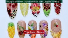 10/30pcs Summer Tropical Orchard With Leopard Print Lily Flor... -- Amazing Value 2026 | Must Have!