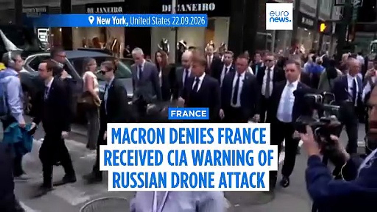 Macron denies CIA warned France of Russian drone attack