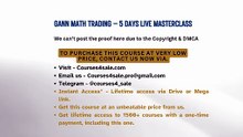 Courses4sale.com — Gann Math Trading – 5 DAYS LIVE MASTERCLASS