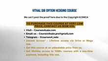 Courses4sale.com — Vithal sir option hedging course